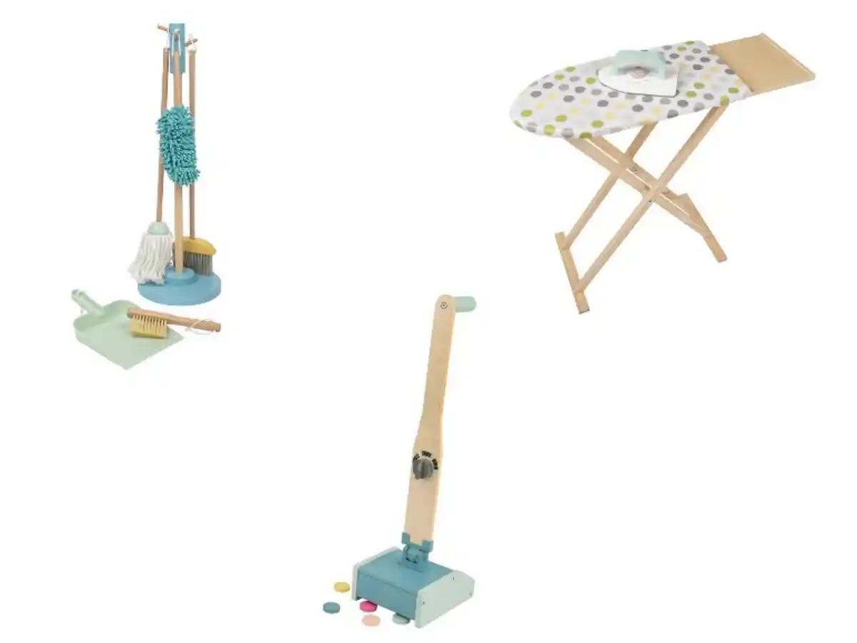 Bild 1 von lupilu® Putzstation / Bügelbrett / Staubsauger, 6-teilig / 2-teilig