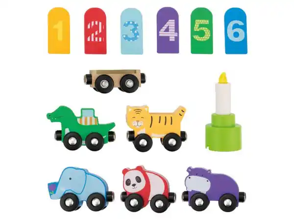 Bild 3 von lupilu® Holzeisenbahn-Set, 16-teilig / 13-teilig