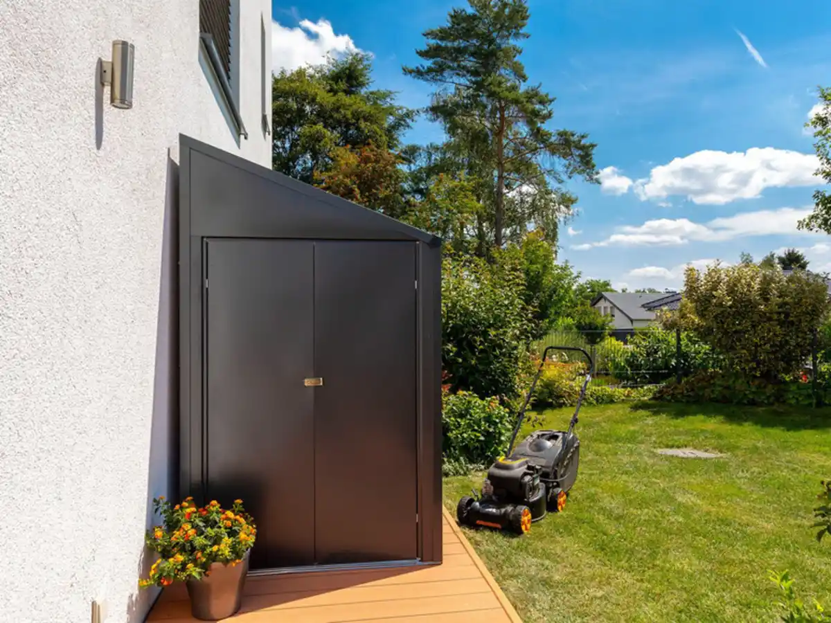 Bild 2 von Spacemaker USA Spacemaker USA Metallgerätehaus, mit Rückwand, auch freistehend nutzbar, mit Flügeltür