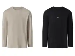 esmara Men Herren Langarmshirt, mit Rundhalsausschnitt
