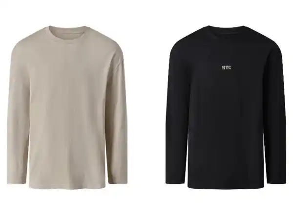 Bild 1 von esmara Men Herren Langarmshirt, mit Rundhalsausschnitt