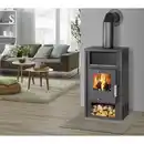 Bild 3 von accente Kaminofen »Europa«, grau, Stahlblech, 7,2 kW