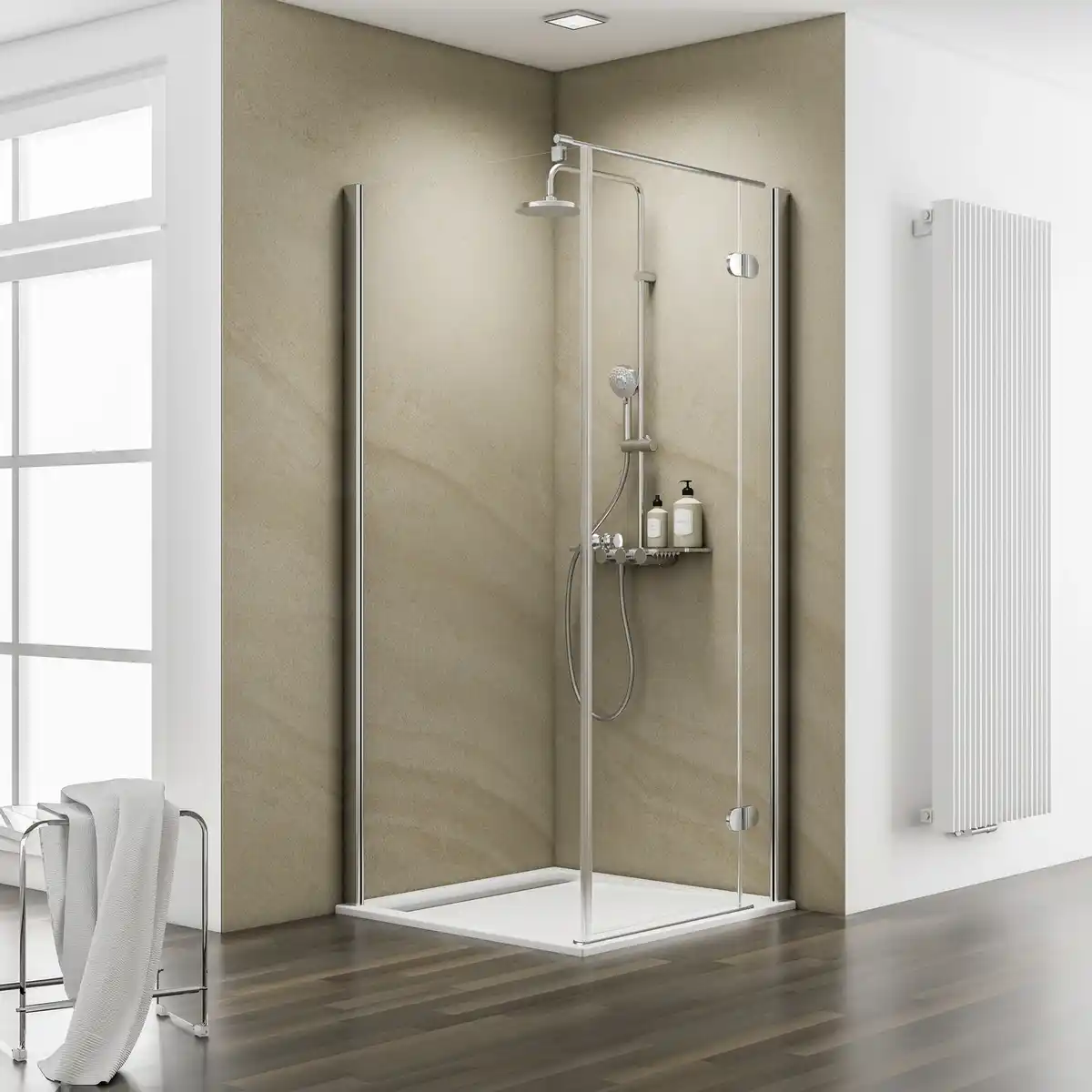 Bild 2 von SCHULTE Eckdusche »MasterClass«, chromoptik, 90x90 cm, Tür rechts