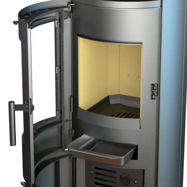 Bild 2 von THERMIA Kaminofen »Berlin«, grau, Stahl, 7 kW, Dauerbrand geeignet