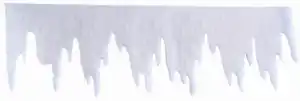 Fensterdeko in Eiszapfenform