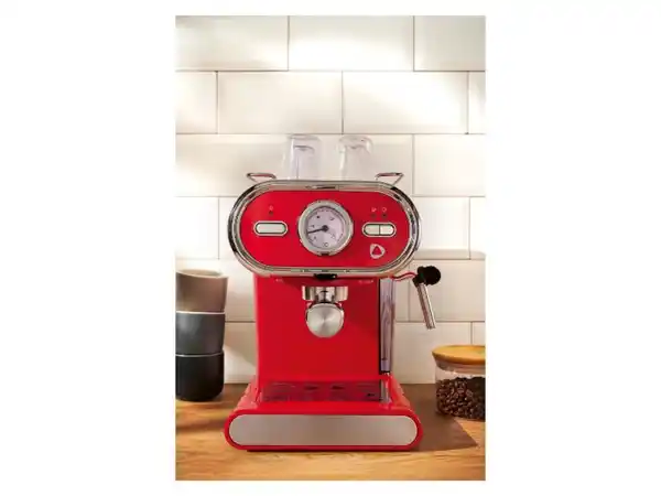 Bild 3 von SILVERCREST® Espressomaschine Chrom Retro 1973 rot SEMC 1100 A1