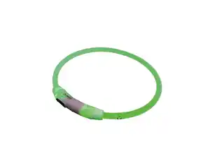 Nobby LED Leuchthalsband Visible transparent grün für Hunde mit kurzem Fell