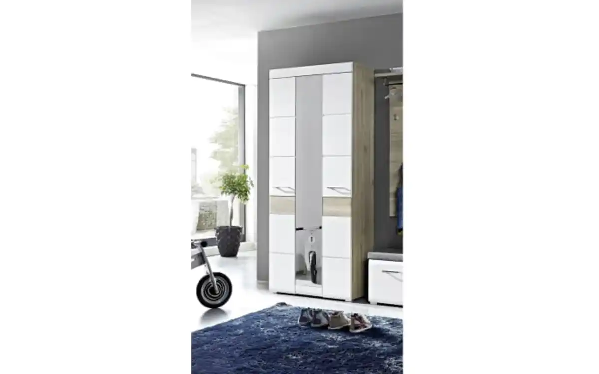 Bild 4 von Innostyle - Garderobenschrank Funny, weiß/Silbereiche-Nachbildung