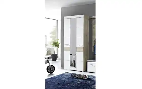 Bild 4 von Innostyle - Garderobenschrank Funny, weiß/Silbereiche-Nachbildung