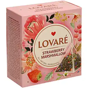 Lovare-Strawberry Marshmallow – Aromatisierter Grüner Tee mi...