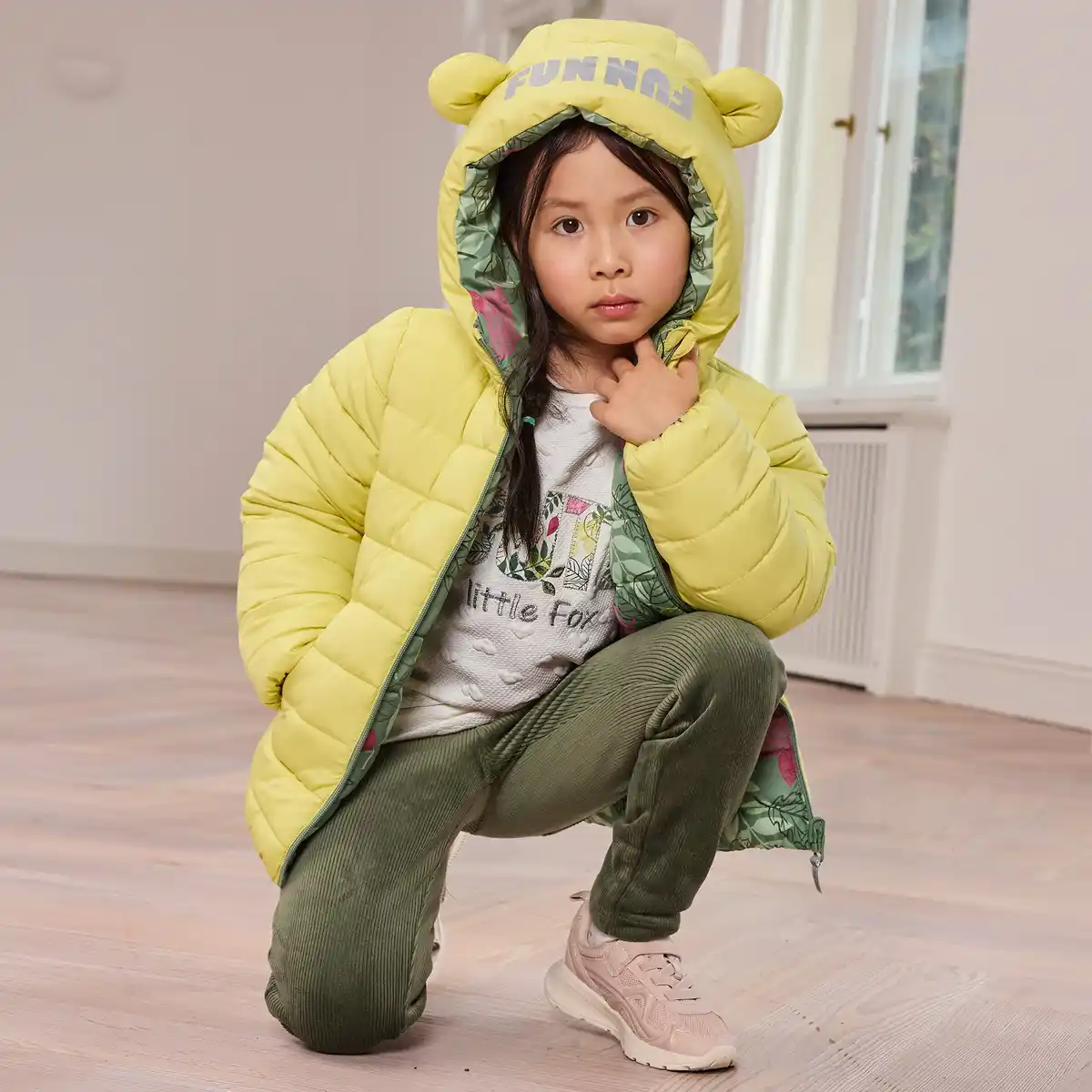 Bild 1 von Kinder-Mädchen-Wendejacke mit Reflektoren