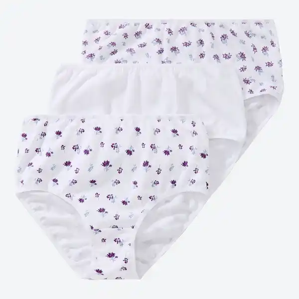 Bild 1 von Damen-Taillenslip mit Blumen-Muster, 3er-Pack