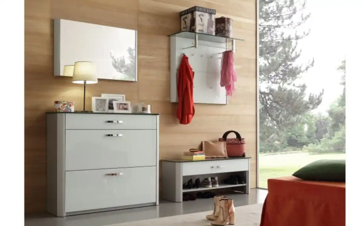 Bild 3 von Arredokit - Schuhschrank Melodie, weiß/alufarbig, inkl. Softclose Funktion