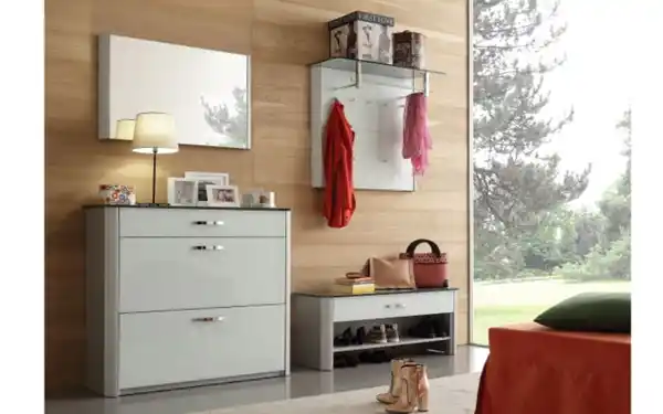 Bild 3 von Arredokit - Schuhschrank Melodie, weiß/alufarbig, inkl. Softclose Funktion