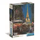 Bild 1 von Puzzle - Caf&#233; am Eiffelturm bei Nacht - 500 Teile - High Quality Collection