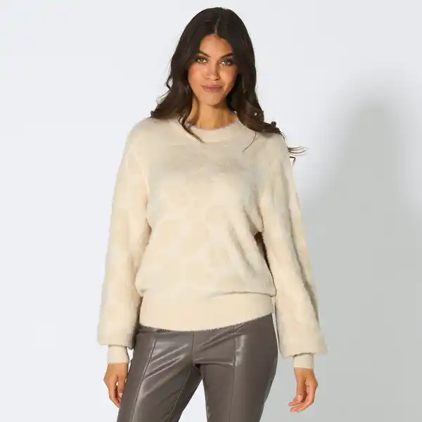 Bild 1 von Damen-Jacquardpullover mit Rundhalsausschnitt