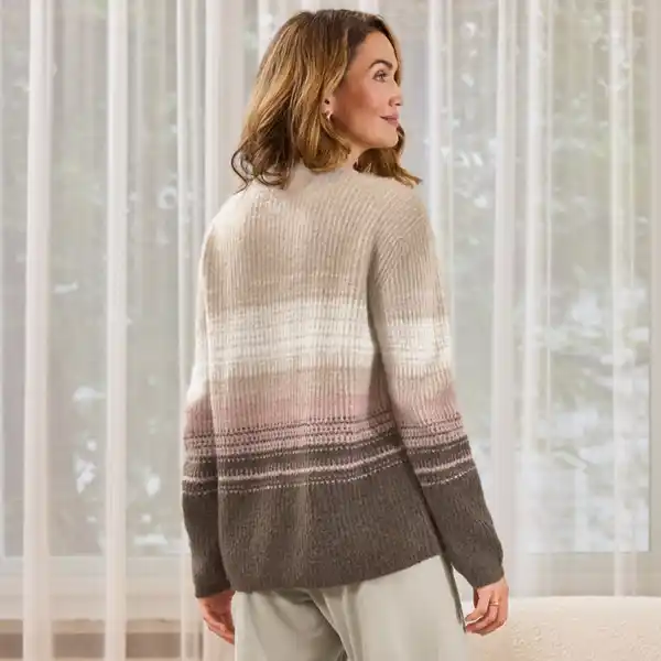 Bild 4 von Damen-Pullover mit Strickmuster