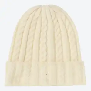 Damen-Strickmütze mit Zopfmuster