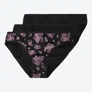 Damen-Minislip mit hohem Baumwollanteil, 3er-Pack