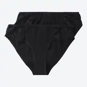 Damen-Minislip mit Spitze, 2er-Pack