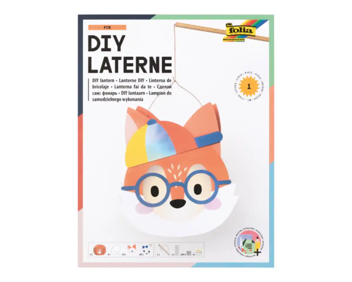 Bild 1 von Bastelset Laterne Fuchs incl. LED-Licht