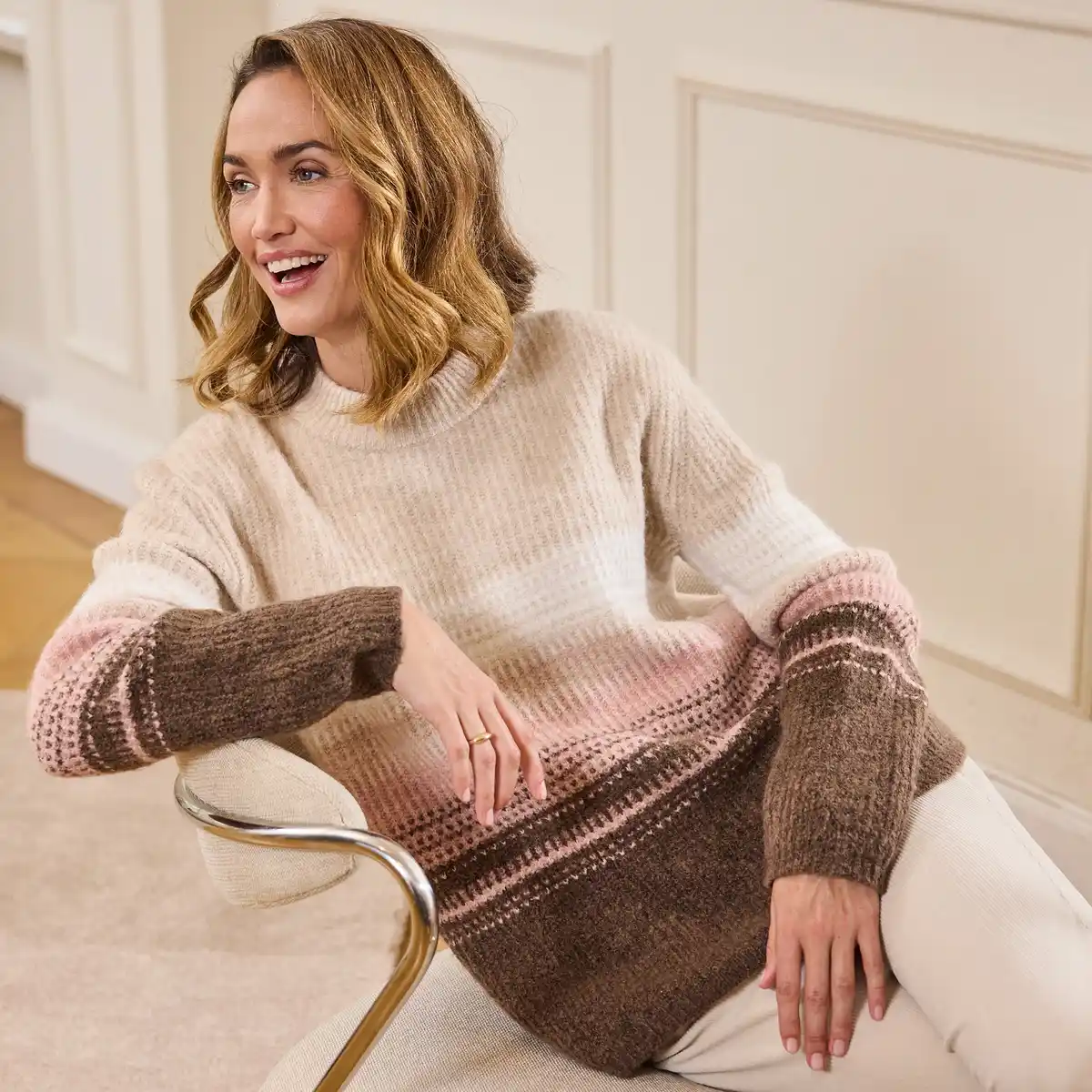 Bild 1 von Damen-Pullover mit Strickmuster