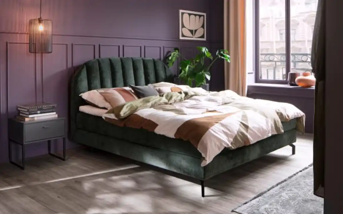 Bild 1 von Polsterbett Cornwall, dunkelgrün, 180 x 200 cm