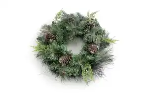 Deko-Weihnachtskranz, grün, 46 cm