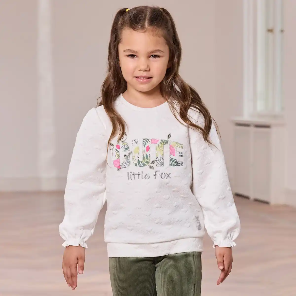 Bild 1 von Kinder-Mädchen-Sweatshirt mit Stickerei