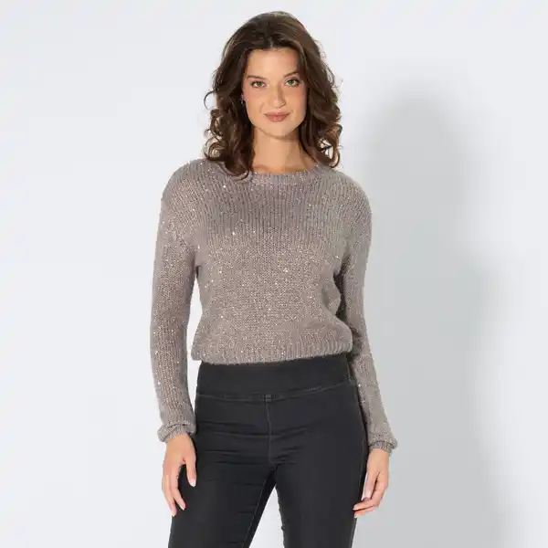 Bild 1 von Damen-Pullover mit Pailletten