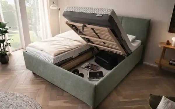 Bild 2 von Polsterbett Barell, grün, 180 x 200 cm, H3/H4