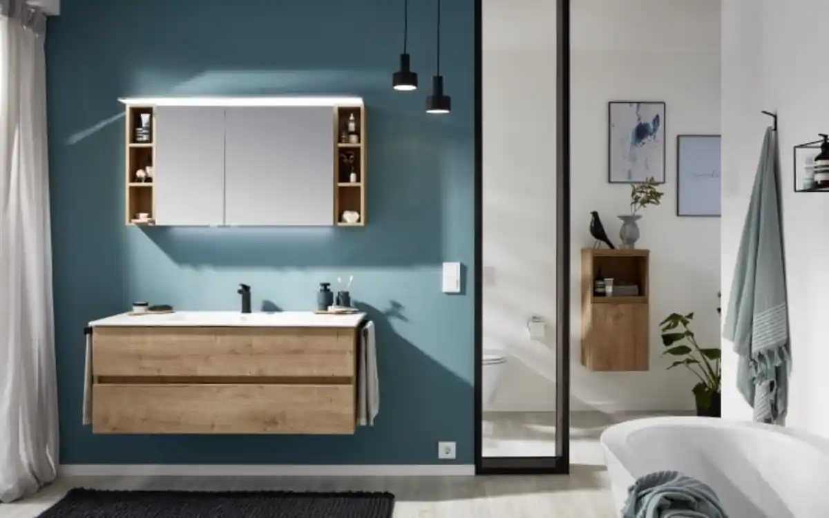 Bild 1 von Puris - Badeinrichtung Kera Plan, Eiche natur Nachbildung