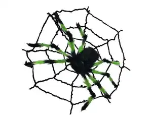 Spinne m.Netz novooo, schwarz, Halloween