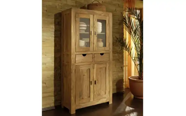 Bild 3 von Wolf Möbel - Glasvitrine Yoga, massives Shisham