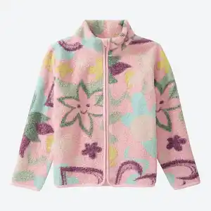Kinder-Mädchen-Teddyjacke mit Herzen