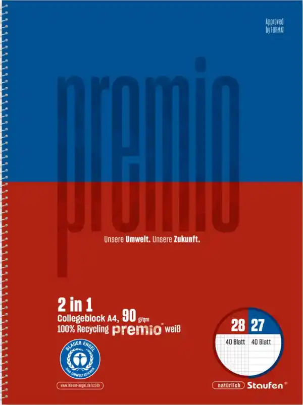 Bild 1 von 2in1 Collegeblock A4