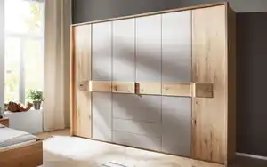 Mondo - Drehtüreschrank Maleta, Asteiche teilmassiv/fango, 301 x 223 cm