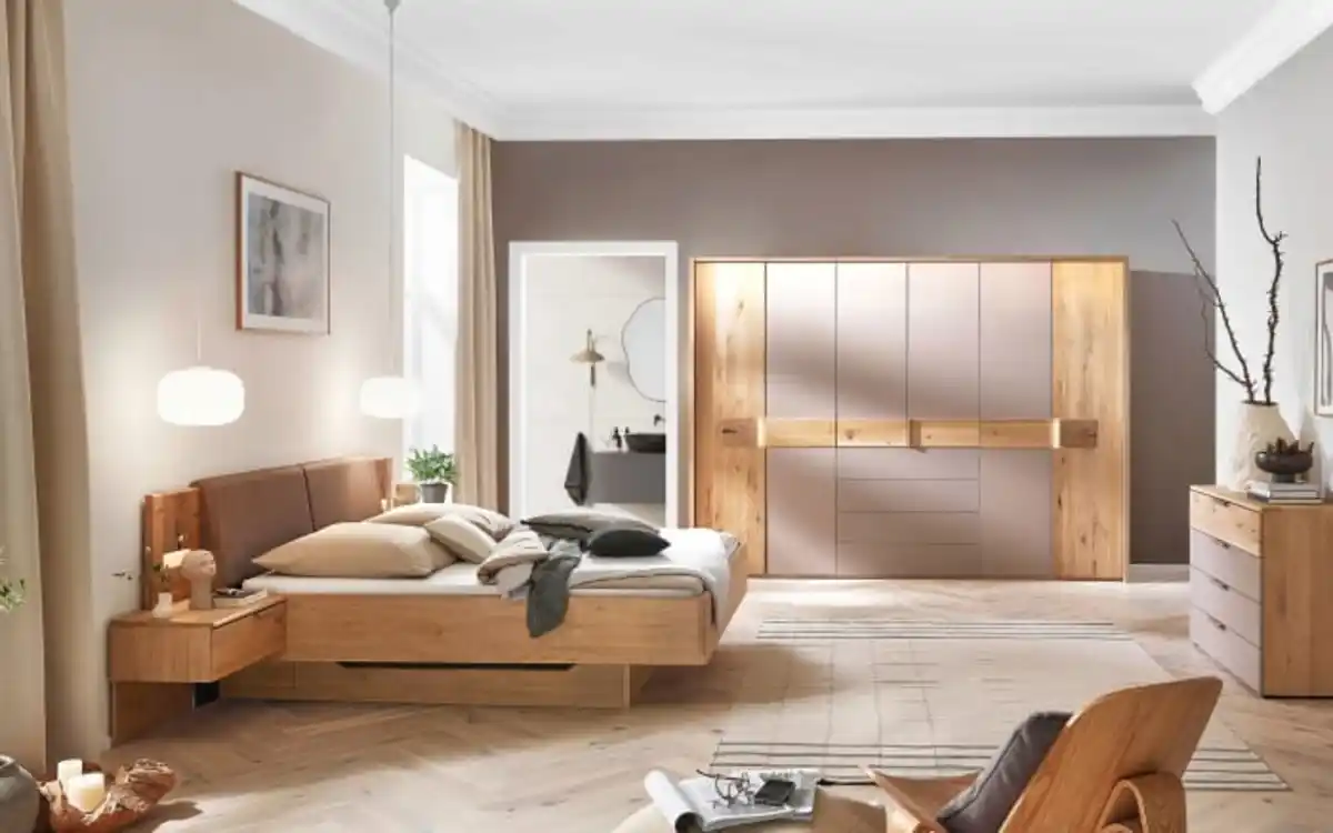 Bild 3 von Mondo - Drehtüreschrank Maleta, Asteiche teilmassiv/fango, 301 x 223 cm