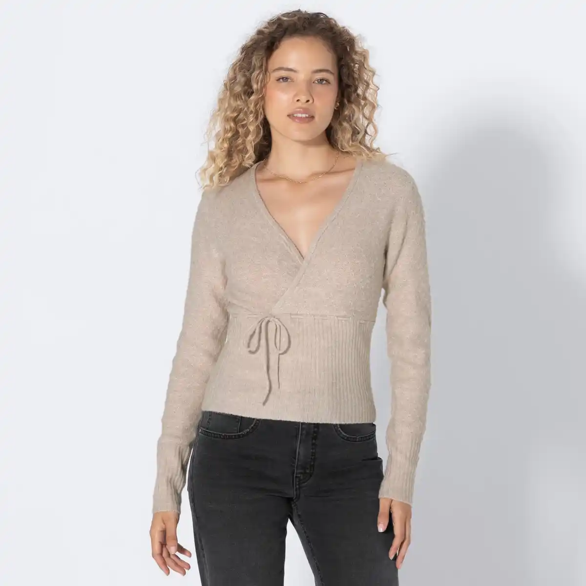 Bild 1 von Damen-Langarmshirt mit Waffelstruktur