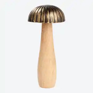 Deko-Pilz-Figur mit Mangoholz, 9x9x20cm