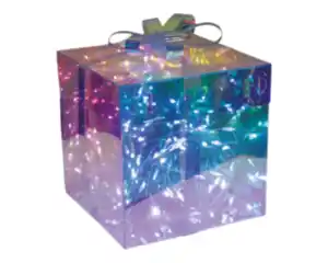 LED Licht-Geschenkbox novooo, Iridescent, 50LED, 10x10x10cm kw