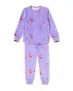 Bild 1 von Kinderpyjama aus Velours mit Blumen lila