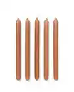 Bild 2 von Lange Haushaltskerzen, Ø 2,2 × 29 cm, Braun – 12 Stück