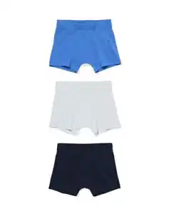 Kinder-Boxershorts Baumwolle – 3 Stück blau
