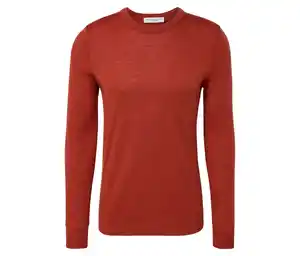 Merino-Pullover, orange meliert