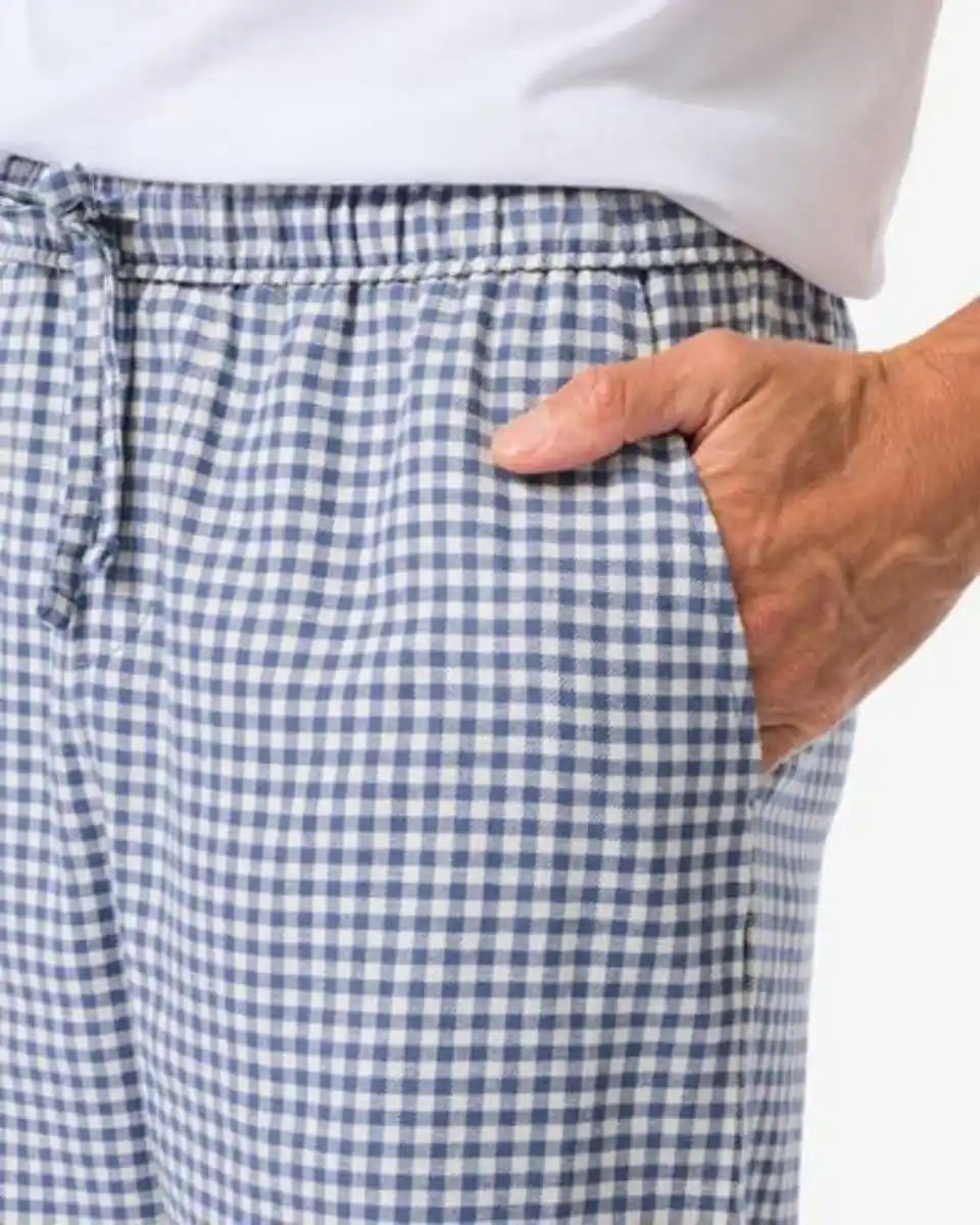 Bild 4 von Herrenpyjamahose aus Flanell, kariert dunkelblau