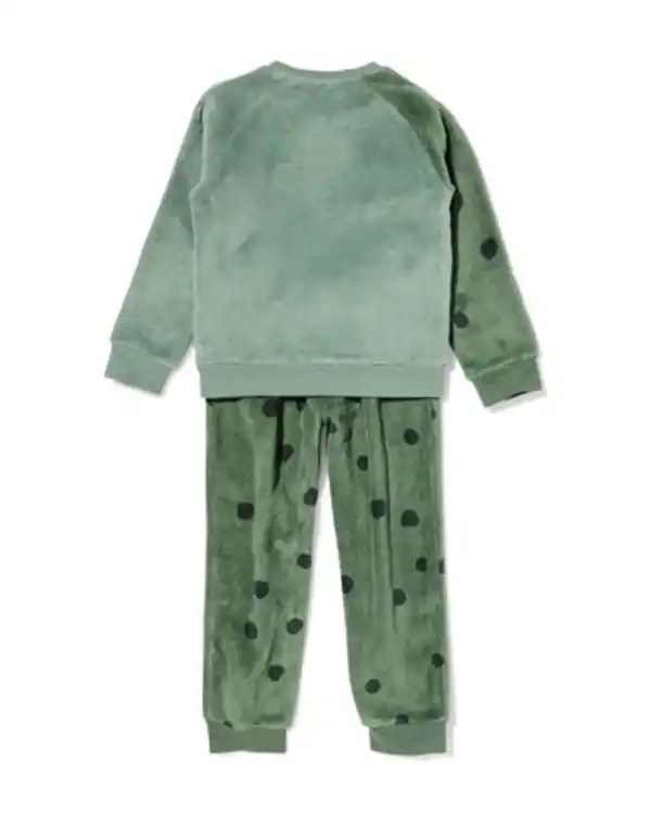Bild 4 von Kinderpyjama Fleece Dino dunkelgrün