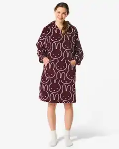 Miffy Damennachthemd bordeauxrot
