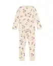 Bild 4 von Kinderpyjama gerippt mit Blumen eierschalenfarben