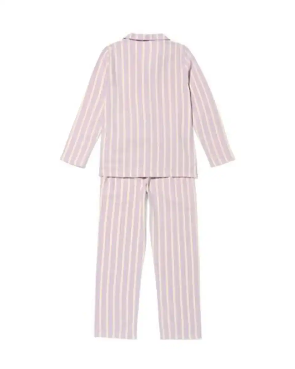 Bild 4 von Kinderpyjama Flanell mit Streifen lila